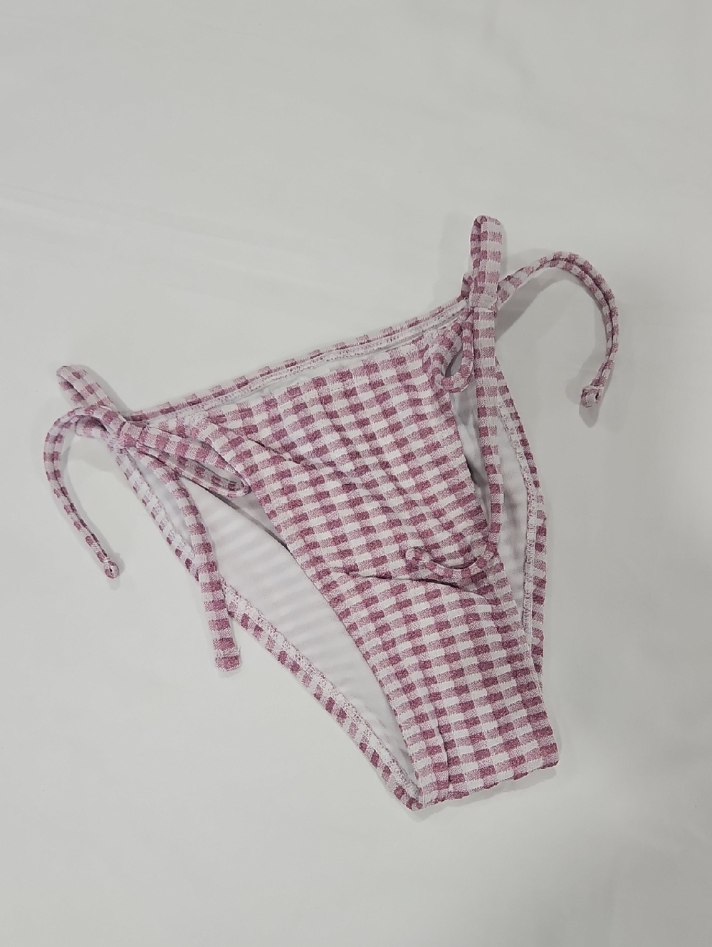 wild fable Pink Gingham Tie-Side Bikini Bottoms
